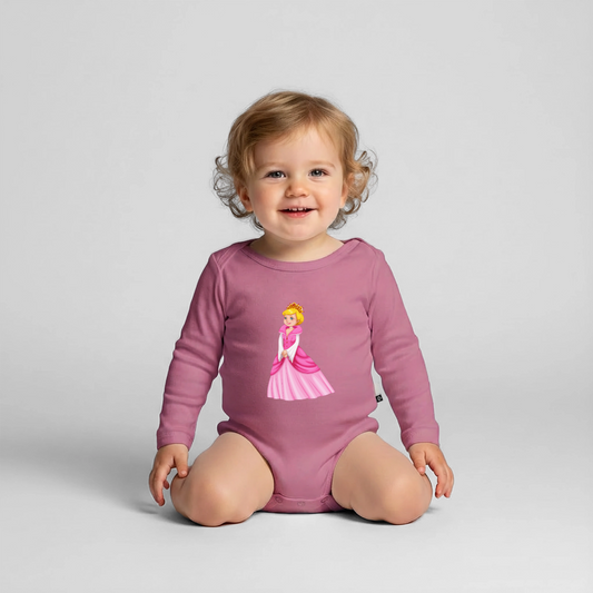 Prinzessin Premium Baby Langarm-Body - mauve