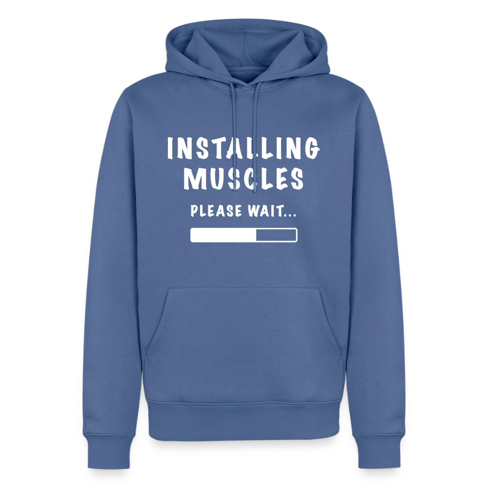 INSTALLUNG MUSCLES Premium Hoodie - stone blue