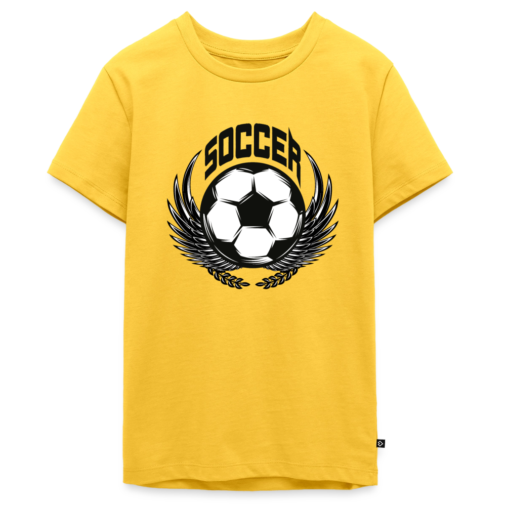 Fussball Premium Teenager T-Shirt - sun yellow