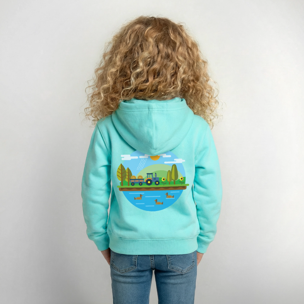 Bauernhof Kinder Hoodie - peppermint
