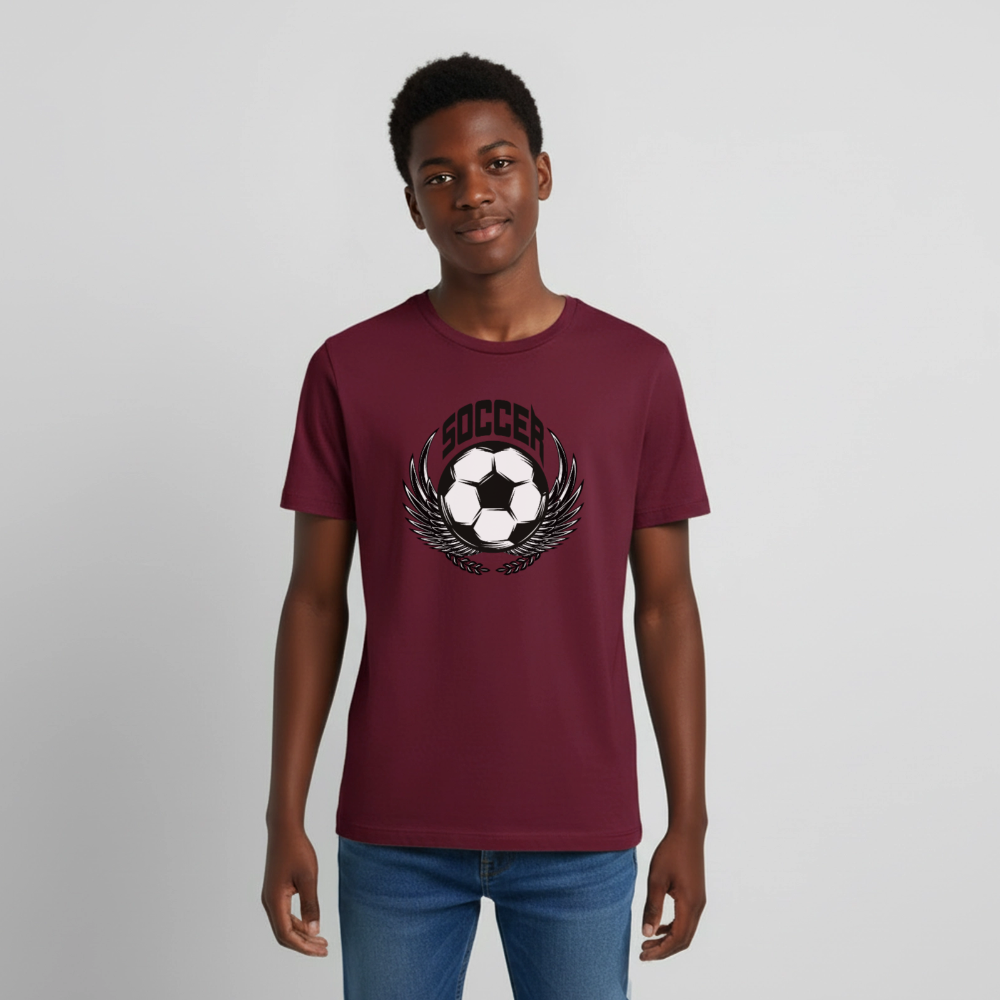 Fussball Premium Teenager T-Shirt - burgundy