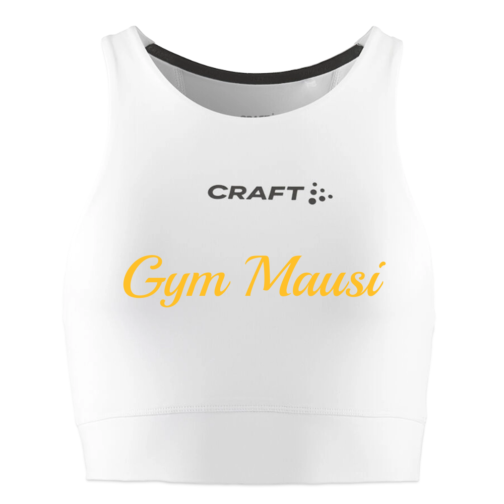 Gym Mausi Craft Crop Top - white