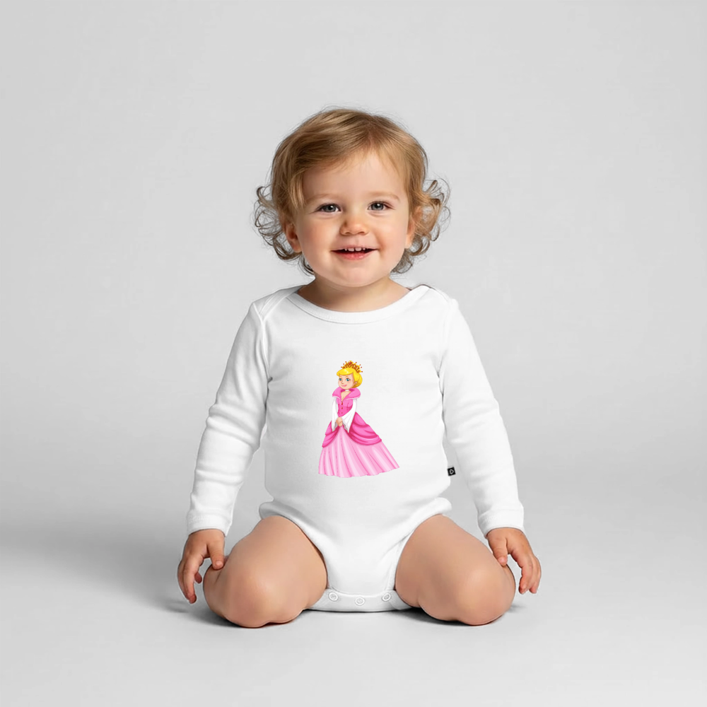 Prinzessin Premium Baby Langarm-Body - white