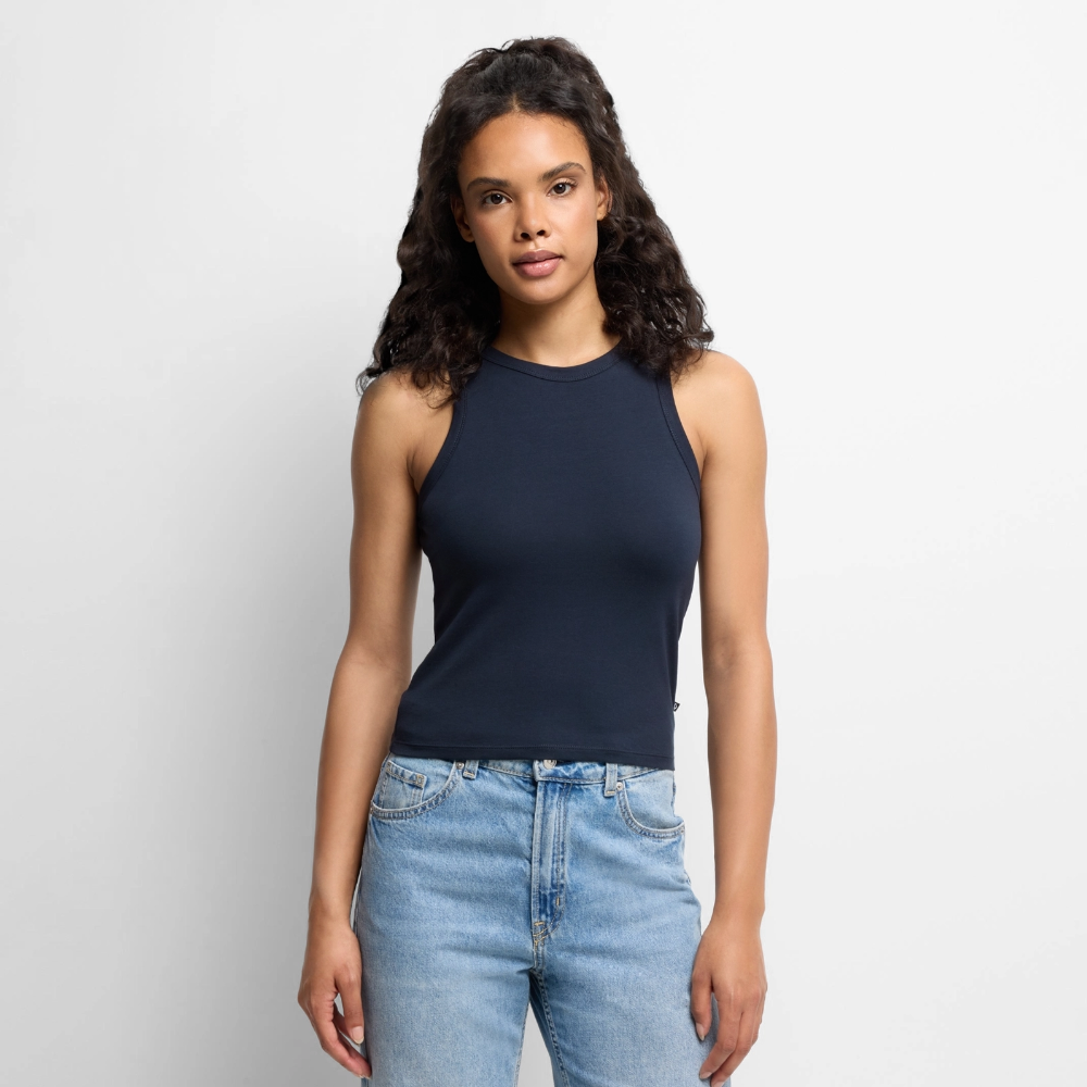 Premium Cropped  Tank Top - navy