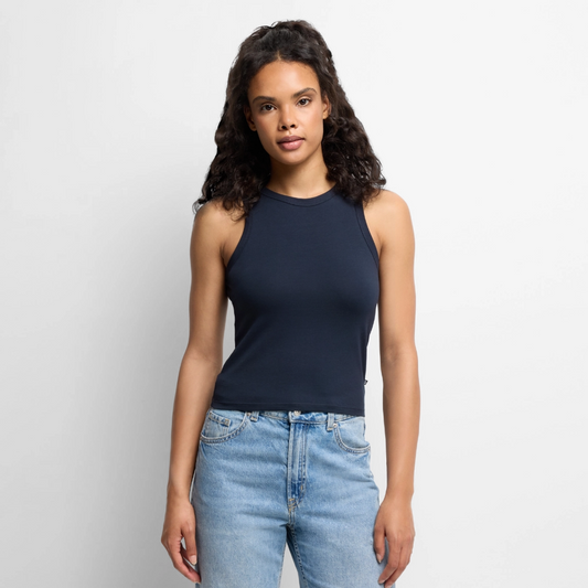 Premium Cropped  Tank Top - navy