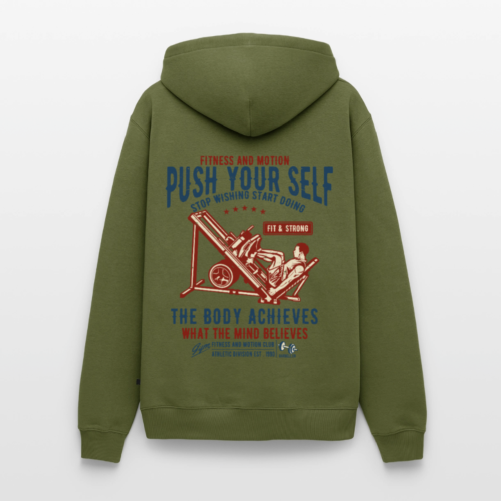 PUSH YOUR SELF Premium Hoodie - khaki