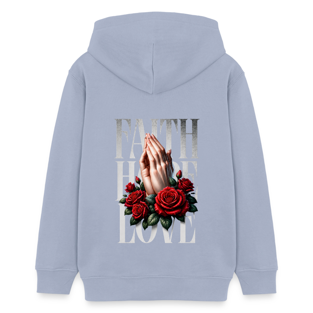 FAITH, HOPE, LOVE Premium Hoodie - lavender-violet