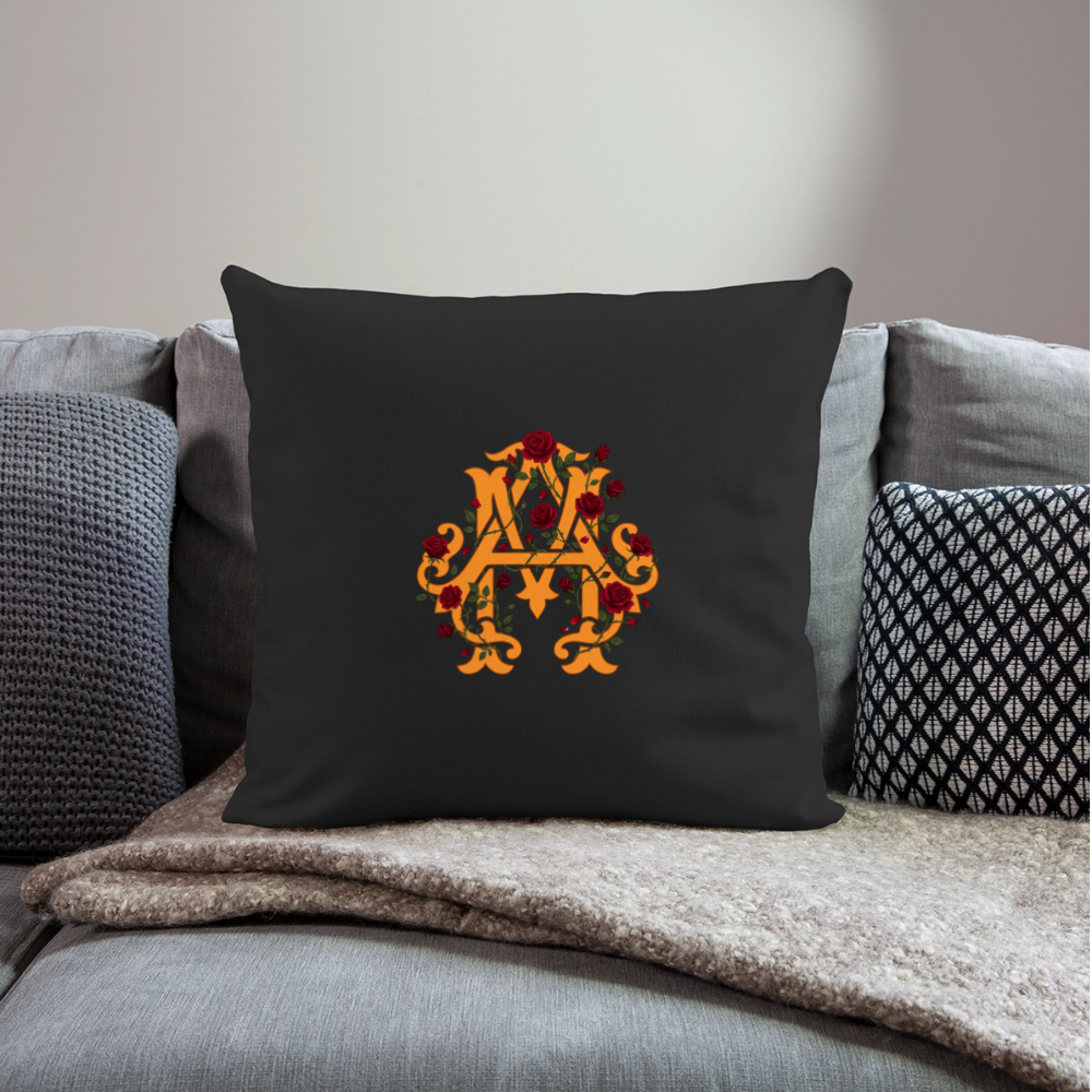 Rosen Logo Kissen 45cm x 45cm - black
