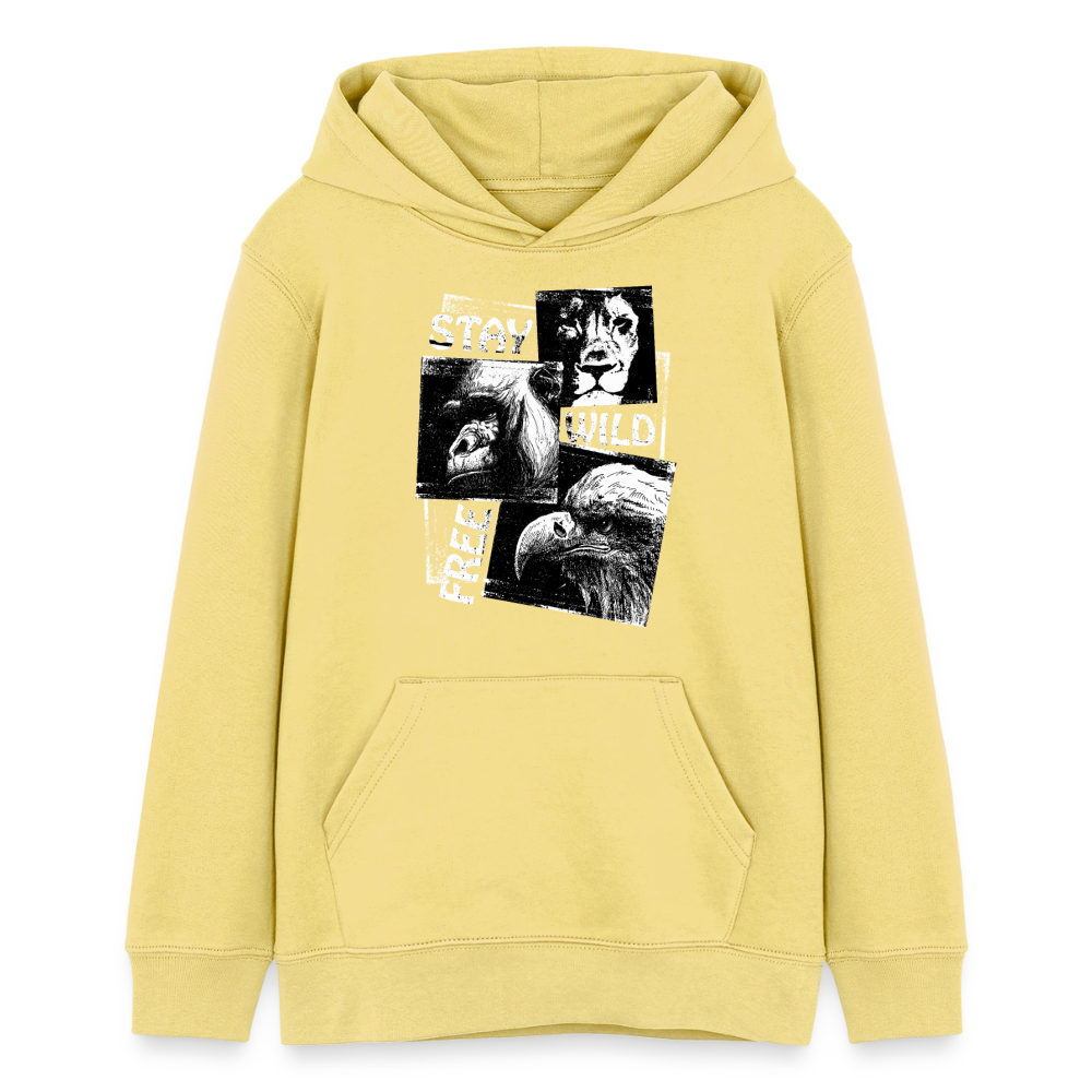 STAY WILD Premium Teenager Hoodie - viva yellow 