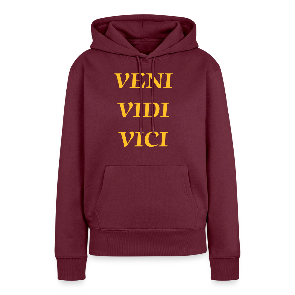 Veni, vidi, vici Premium Hoodie Woman - burgundy