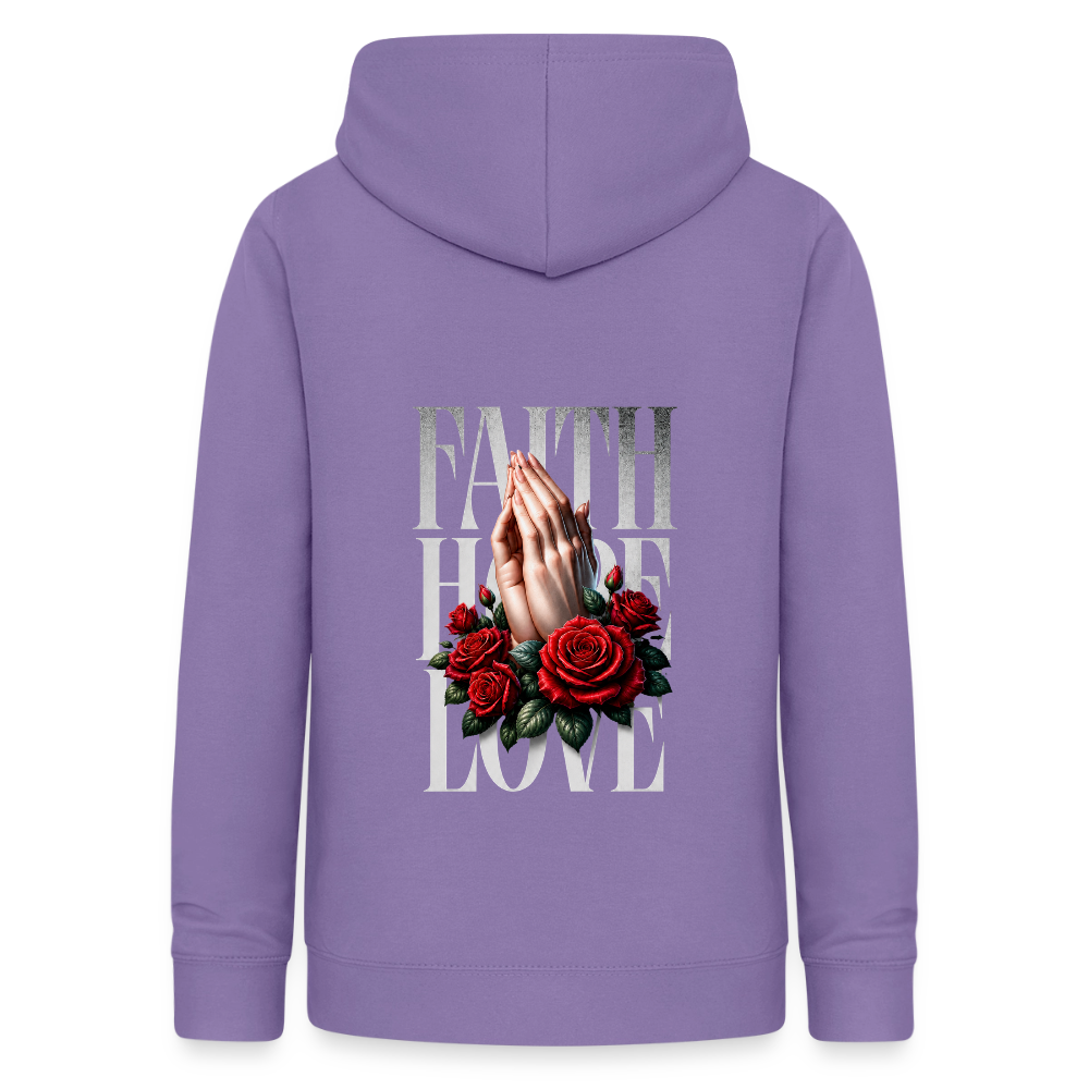 FAITH, HOPE, LOVE Hoodie - lavender