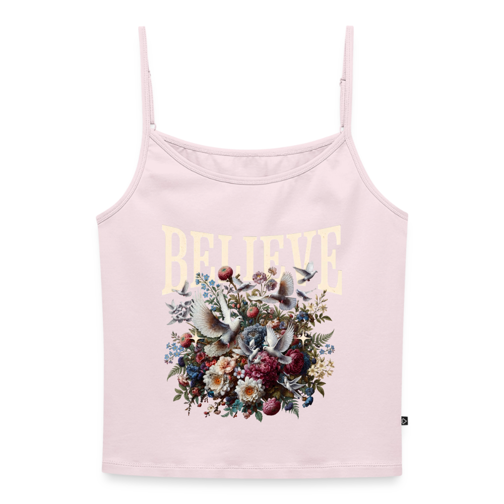 BELIEVE Premium Spaghetti Strap Top - powder pink