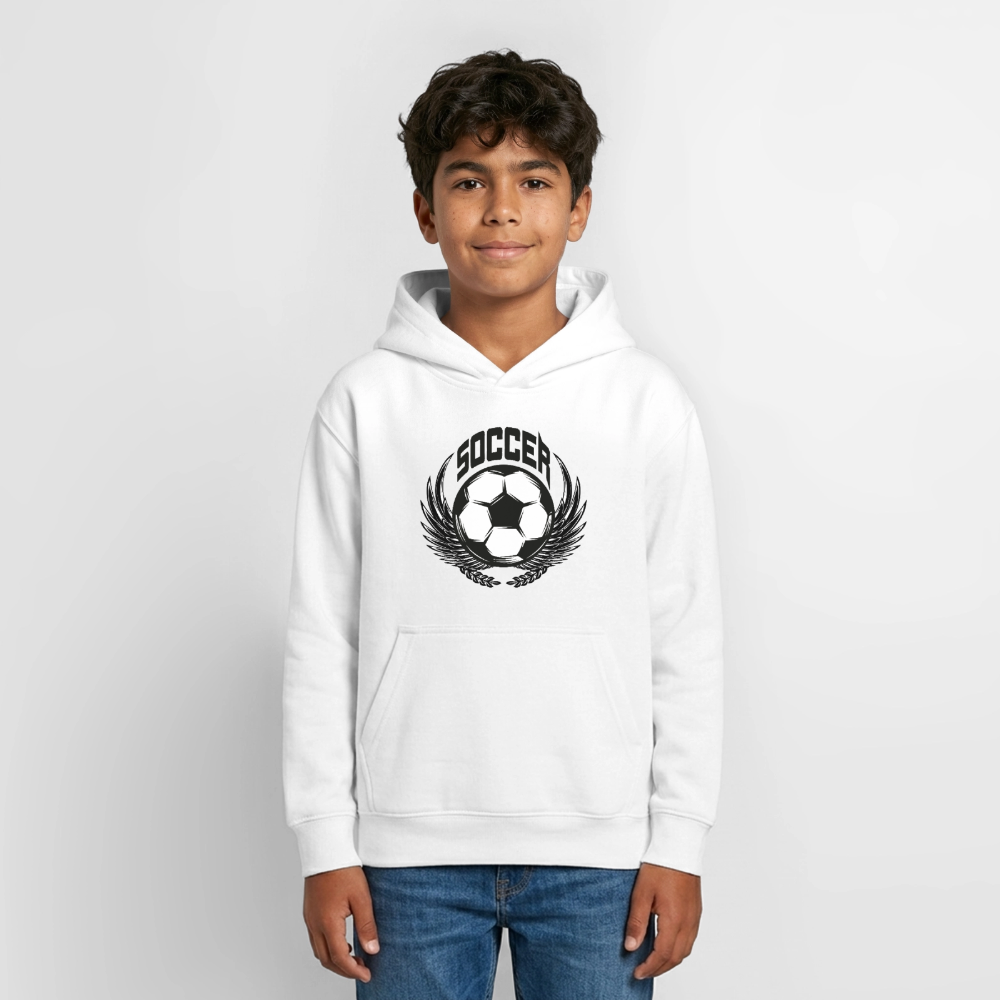 Soccer Hoodie Teenager - white