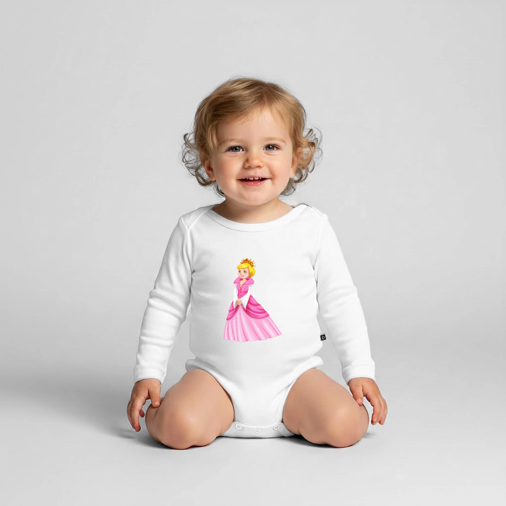 Prinzessin Premium Baby Langarm-Body - white