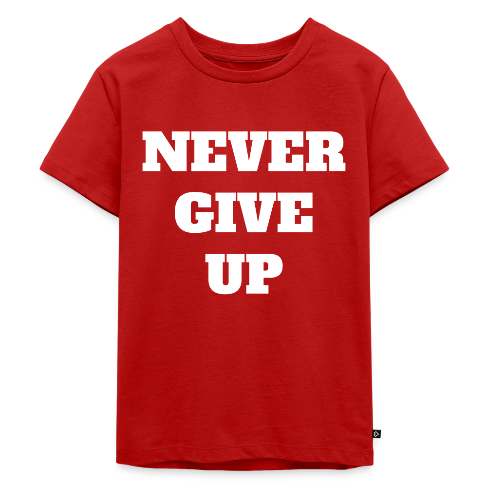Never give up Premium Kinder T-Shirt - red