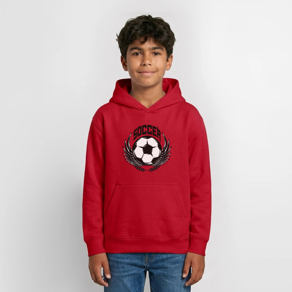 Soccer Hoodie Teenager - red