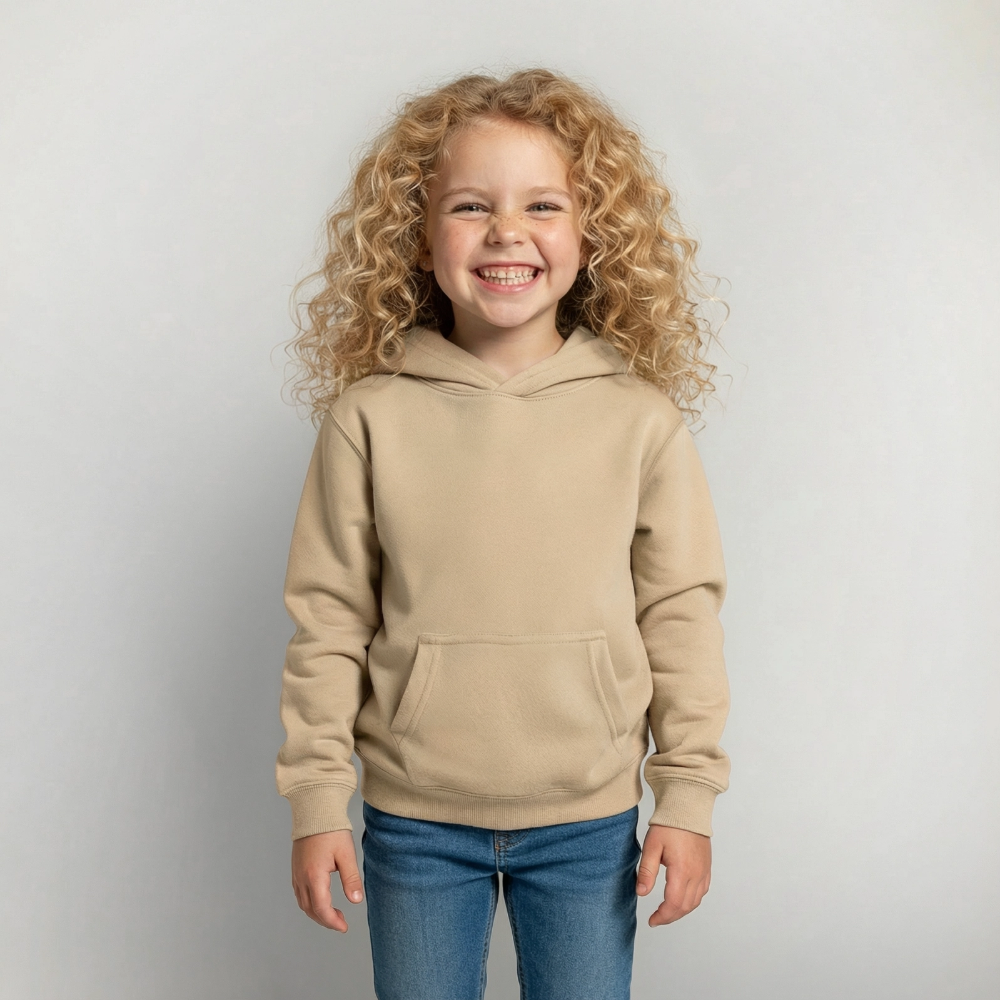 Hunde mit Brille Kinder Hoodie - sand