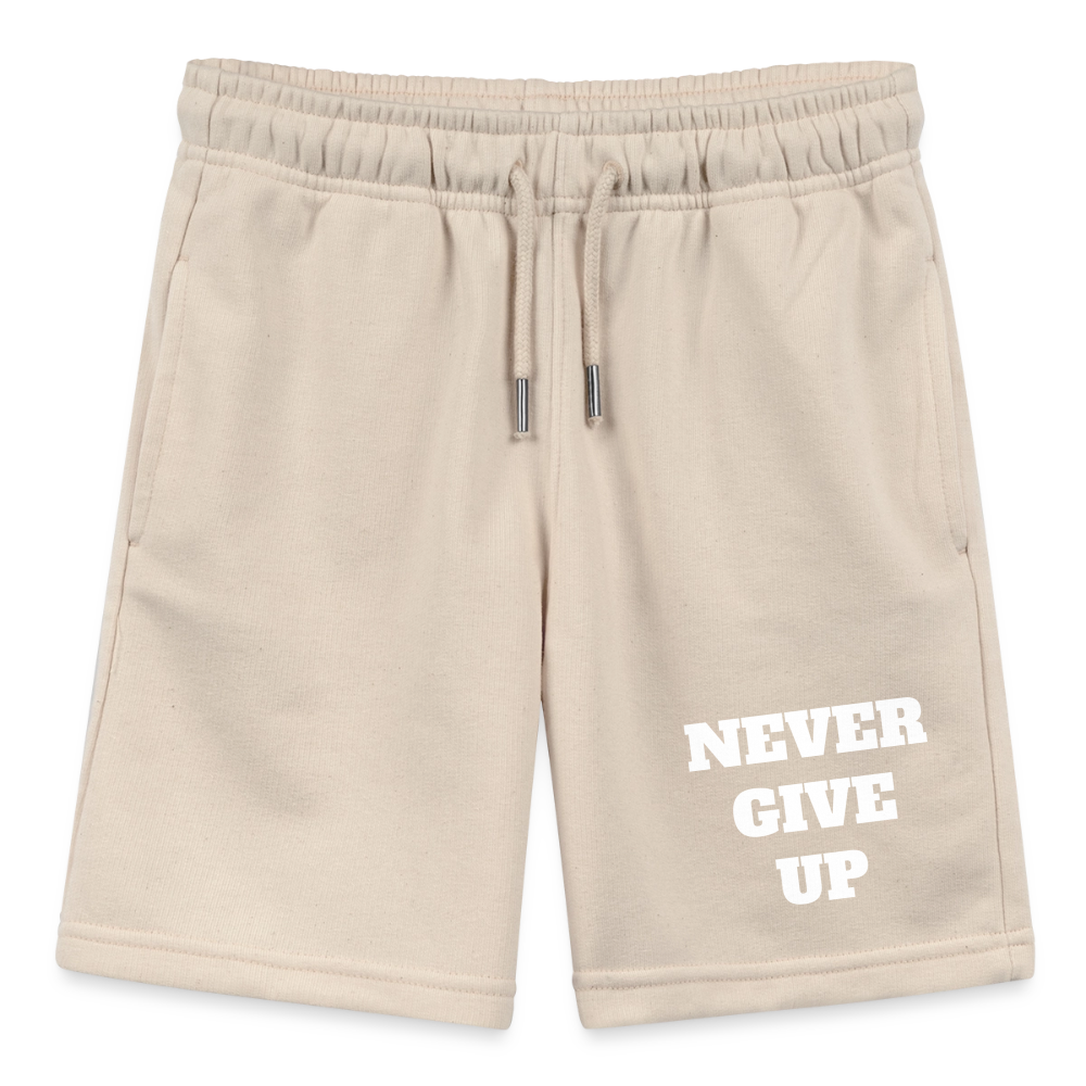 Never give up Premium Teenager Shorts - soft Ecru