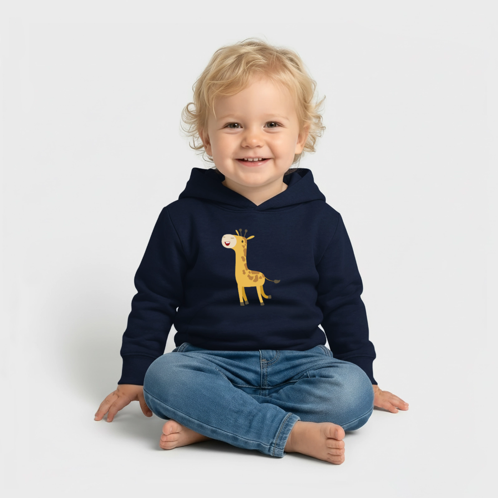 Giraffe Premium Baby Hoodie - navy