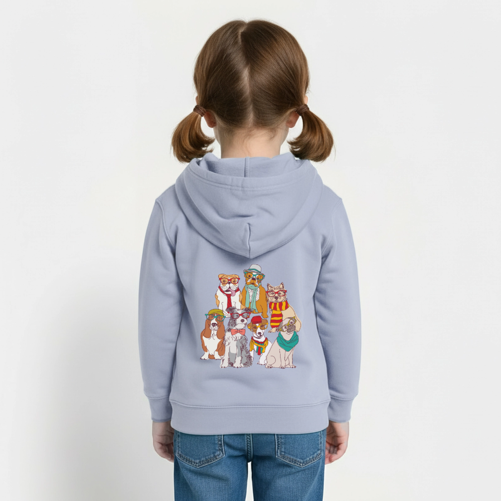 Hunde mit Brille Premium Kinder Hoodie - lavender-violet