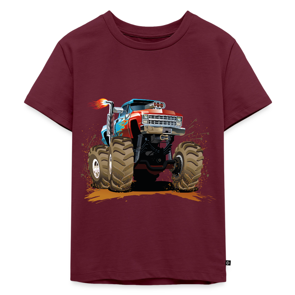 Monstertruck Premium Kinder T-Shirt - burgundy