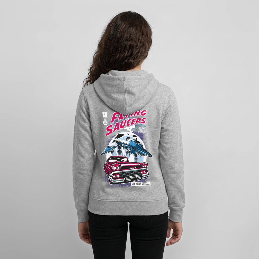 FLYING SAUCERS Premium Teenager Sweatjacke - heather grey
