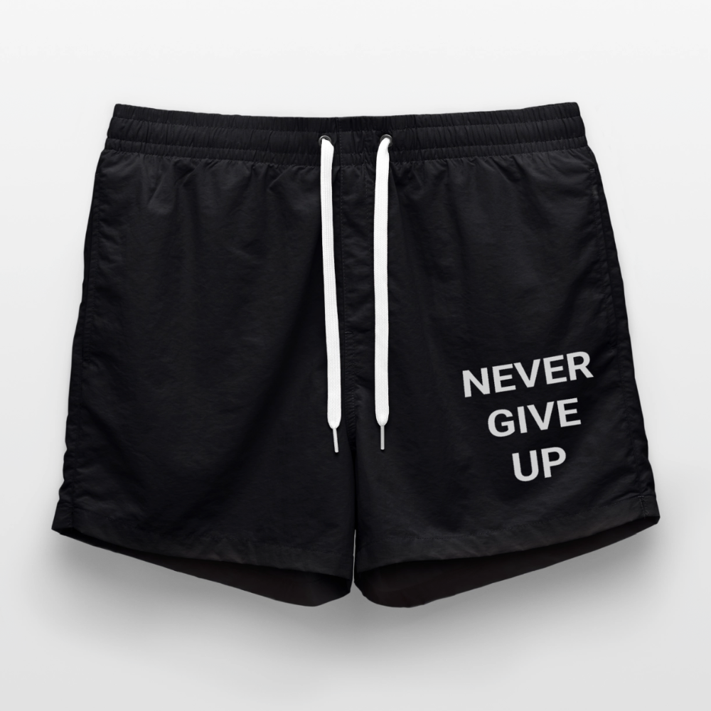Never give up Badeshorts - black