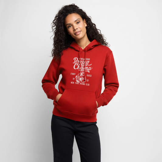 Boxing Champ Premium Hoodie - red