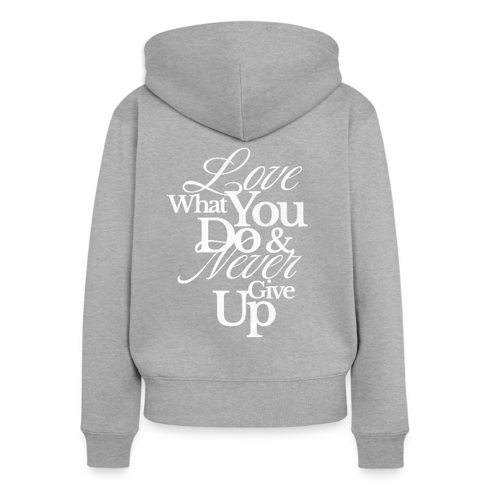 Love What You Do Premium Kapuzenjacke - heather grey