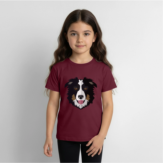 Hund Premium Kinder T-Shirt - burgundy