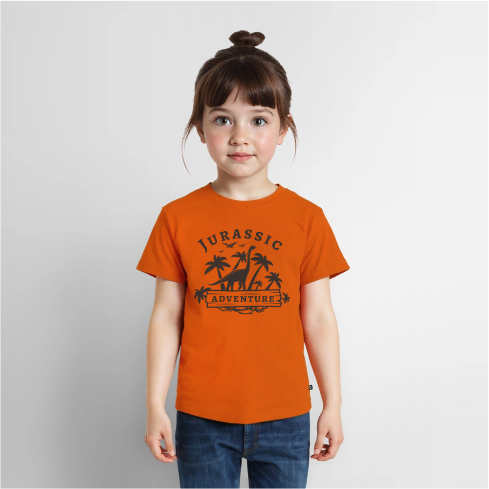 Dinosaurier Premium Kinder T-Shirt - orange 