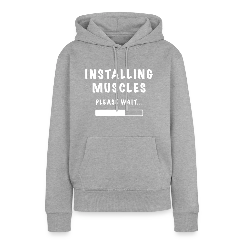 INSTALLING MUSCLES Premium Hoodie - heather grey