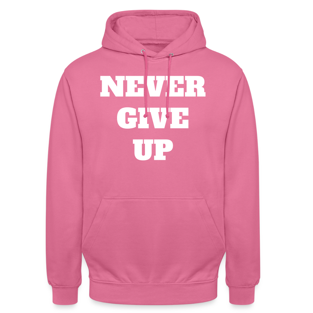 Never give up Hoodie - pink