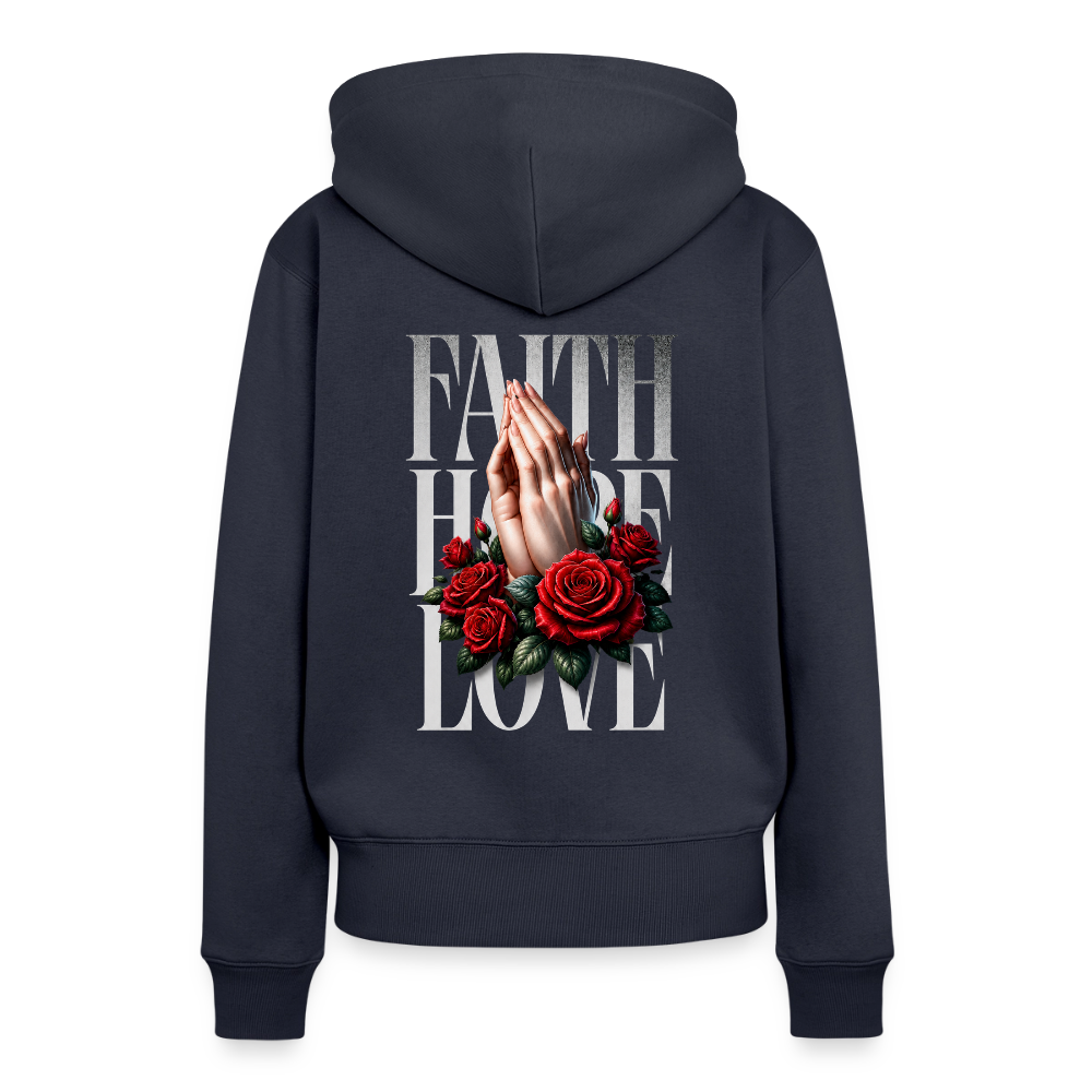 FAITH, HOPE, LOVE Premium Hoodie - navy