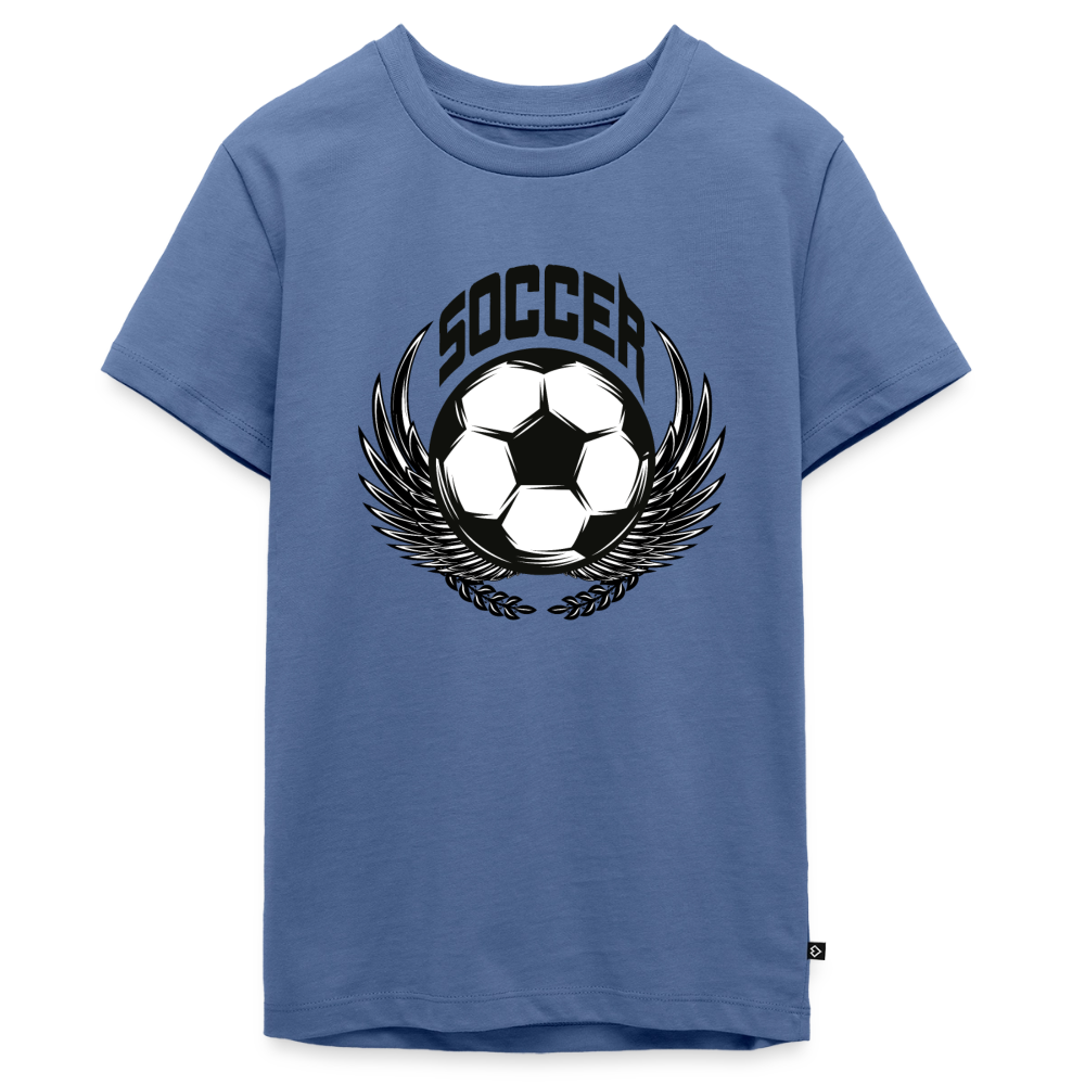 Fussball Premium Teenager T-Shirt - stone blue