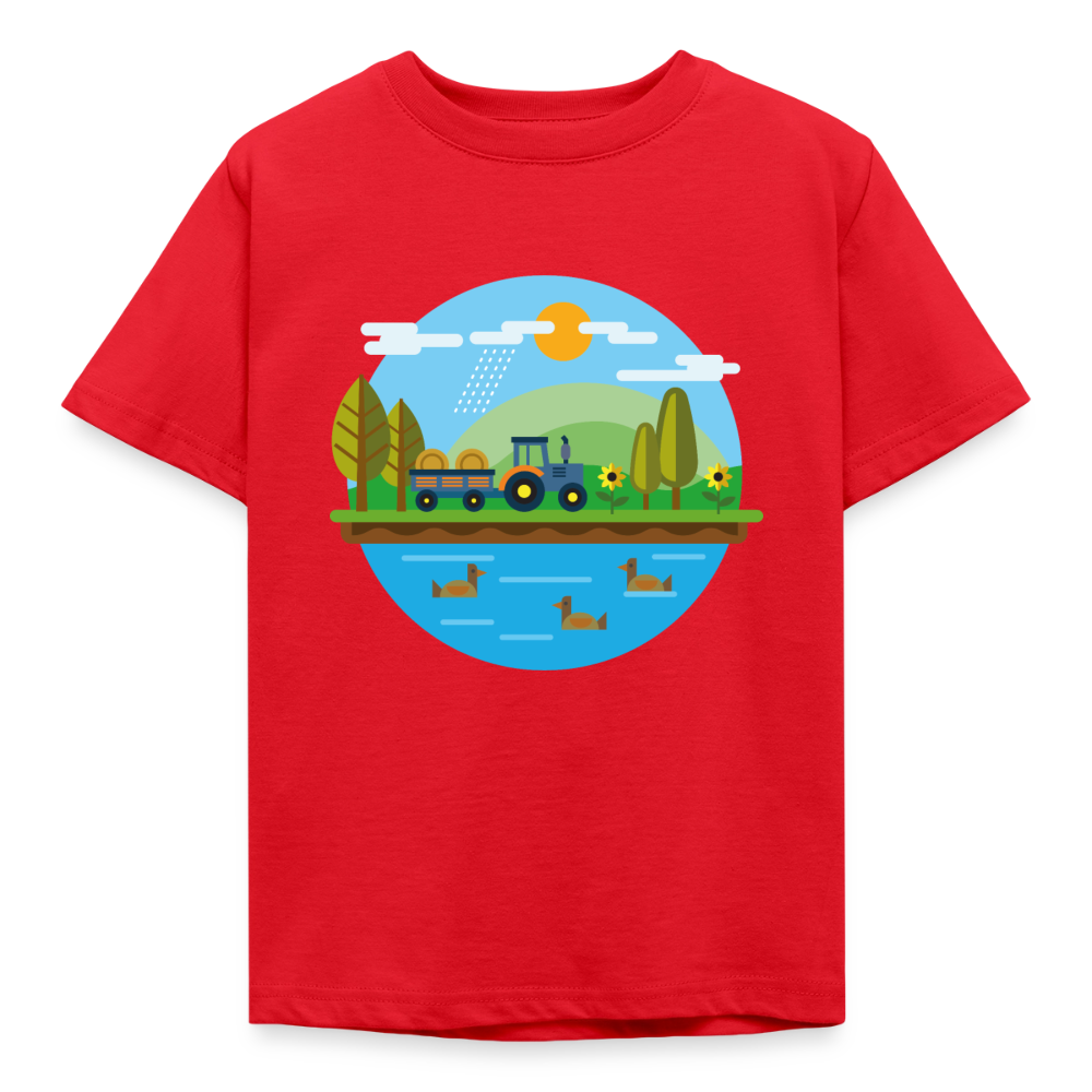 Bauernhof Kinder T-Shirt - red