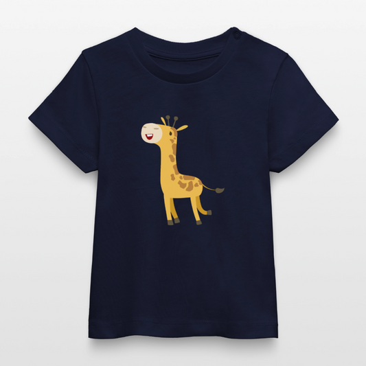 Giraffe Premium Baby T-Shirt - navy