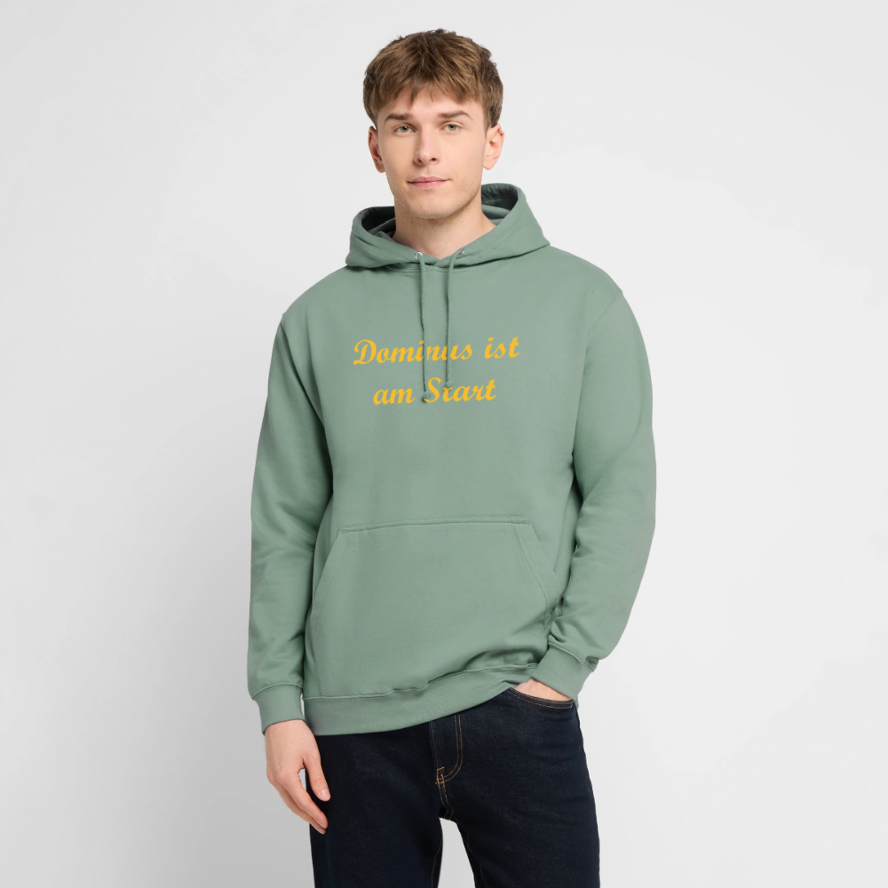 Dominus ist am Start Hoodie - steel green