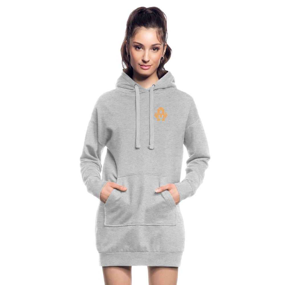 adligemotivations Logo Hoodie-Kleid - heather grey