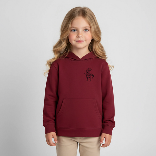 Dinosaurier Premium Kinder Hoodie - burgundy