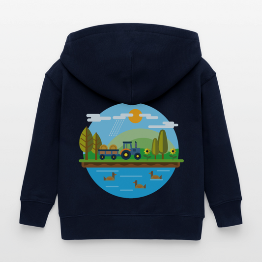 Bauernhof Premium Kinder Sweatjacke - navy
