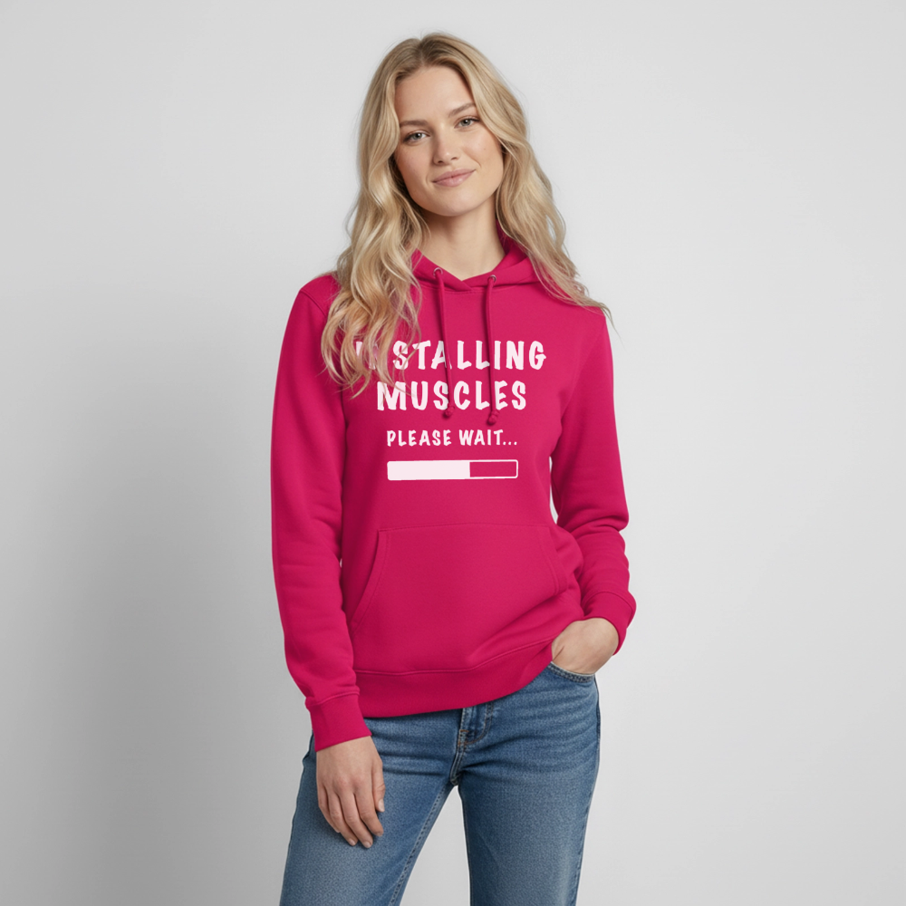 INSTALLING MUSCLES Hoodie - dark pink