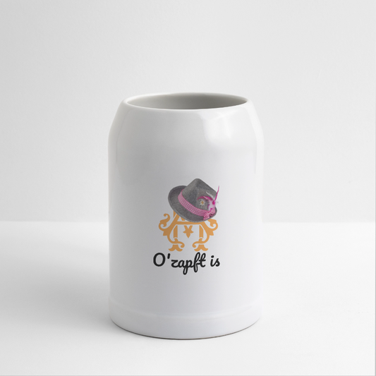 O´zapft is Bierkrug - white