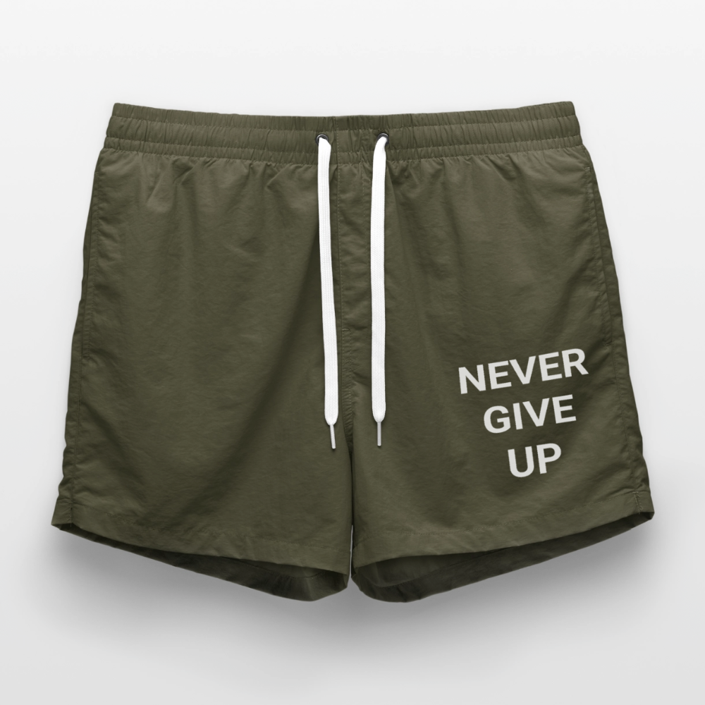 Never give up Badeshorts - olive