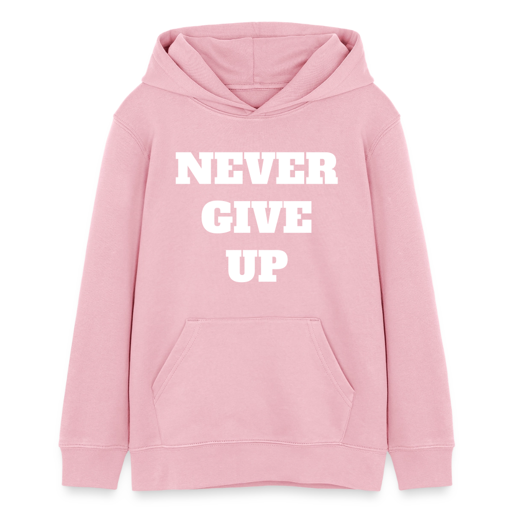 Never give up Premium Teenager Hoodie - cotton pink