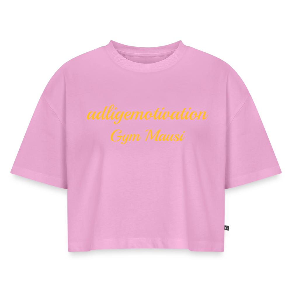 Gym Mausi Cropped Premium T-Shirt - washed pink