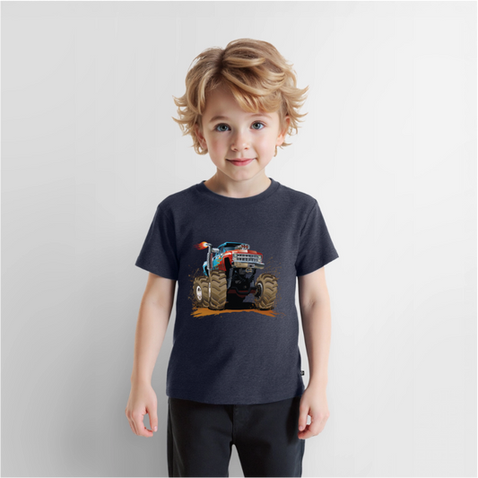 Monstertruck Premium Kinder T-Shirt - heather denim