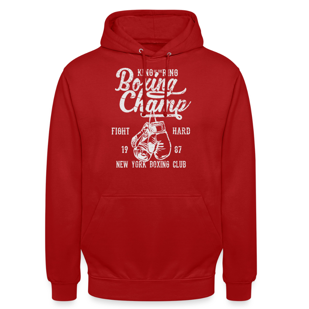 Boxing Champ Hoodie - red