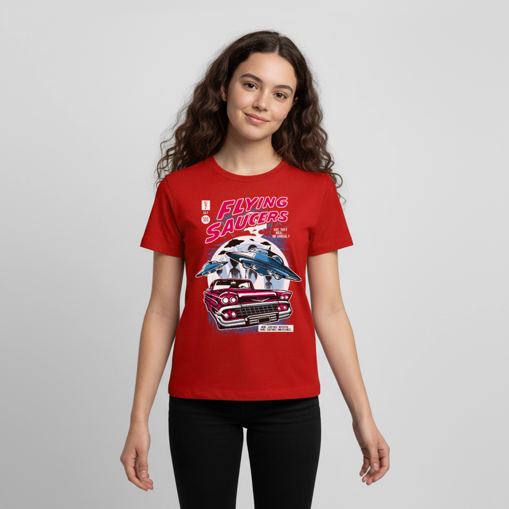 FLYING SAUCERS Premium Teenager T-Shirt - red