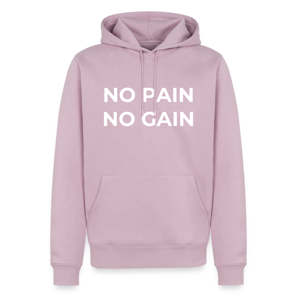 NO PAIN NO GAIN Premium Hoodie - dusky pink
